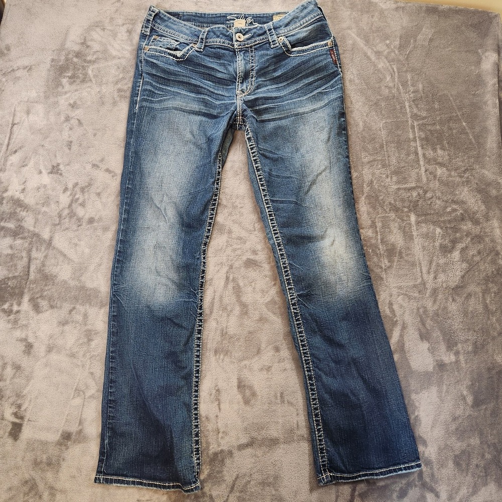 Silver Jeans Womens 33x33 Blue Suki Surplus Slim Bootcut
